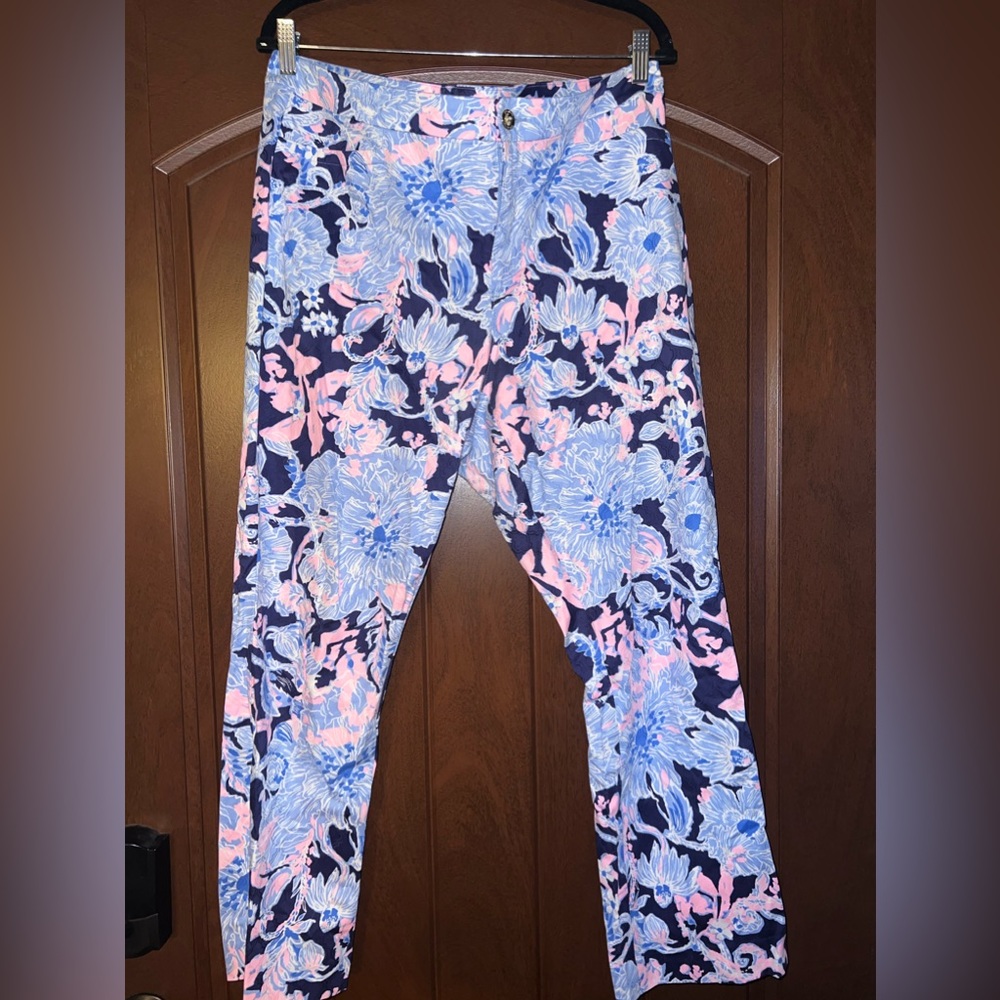 Lilly Pulitzer Kelly High Rise Crop Pant in Amore Please sz 16